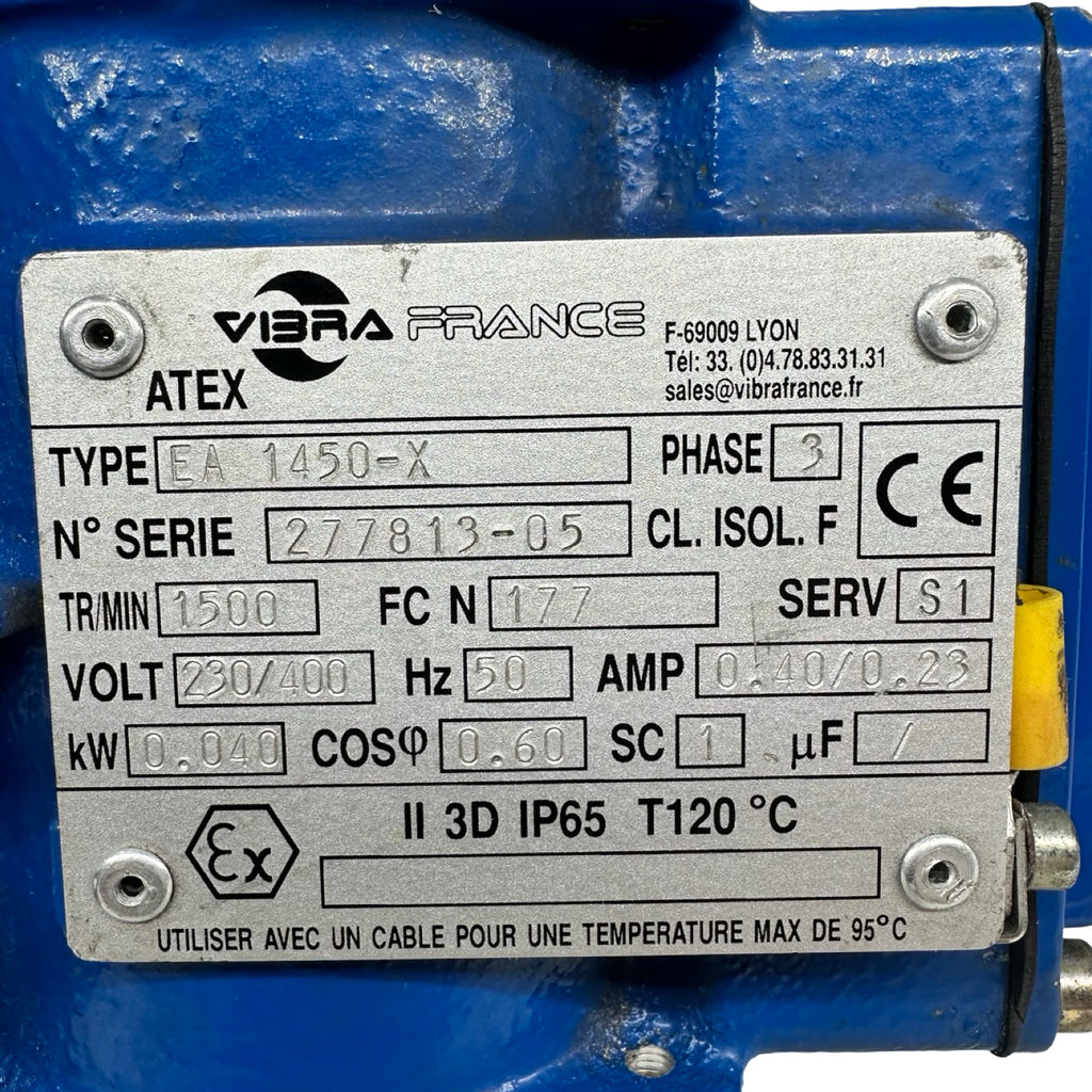 Vibra France EA 1450-X Vibrationsmotor ATEX 0,04kW 1500rpm 230/400V