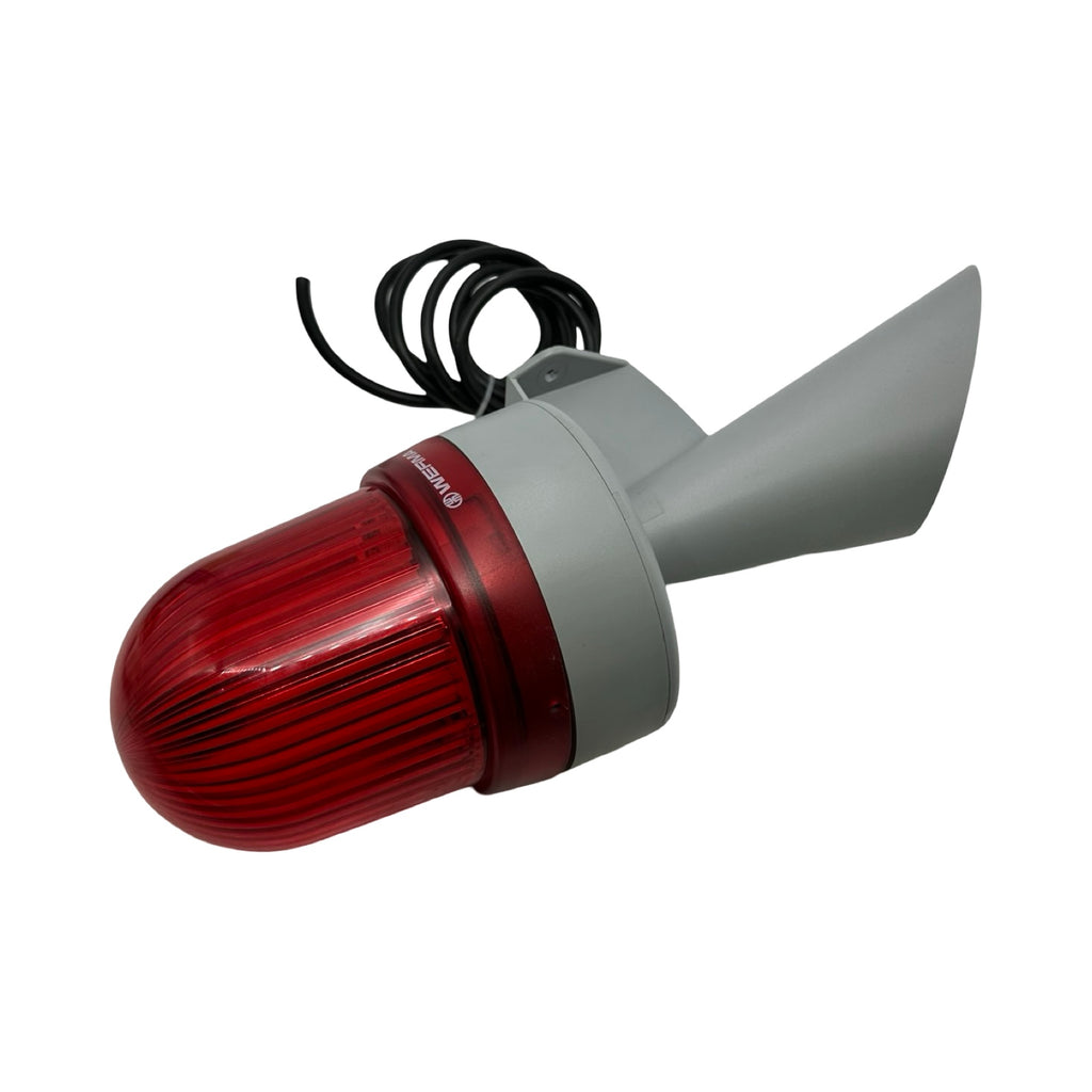 WERMA Signalsäule Sirene Rot Warnleuchte Alarmleuchte LED-Hupe WM Dauerton 24V