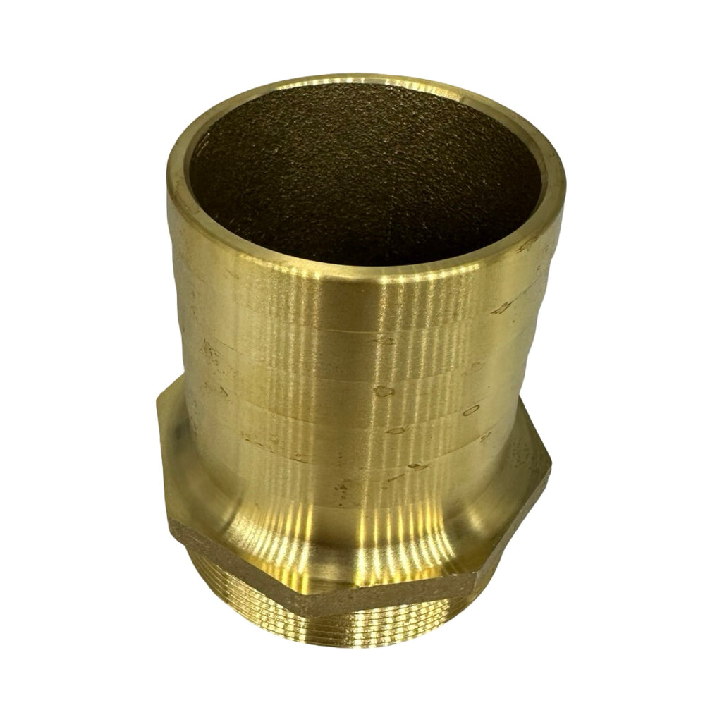 Gewinde Fitting aus Messing Schlauchtülle Schlauchstutzen mit 2 1/2 Zoll AG 63mm