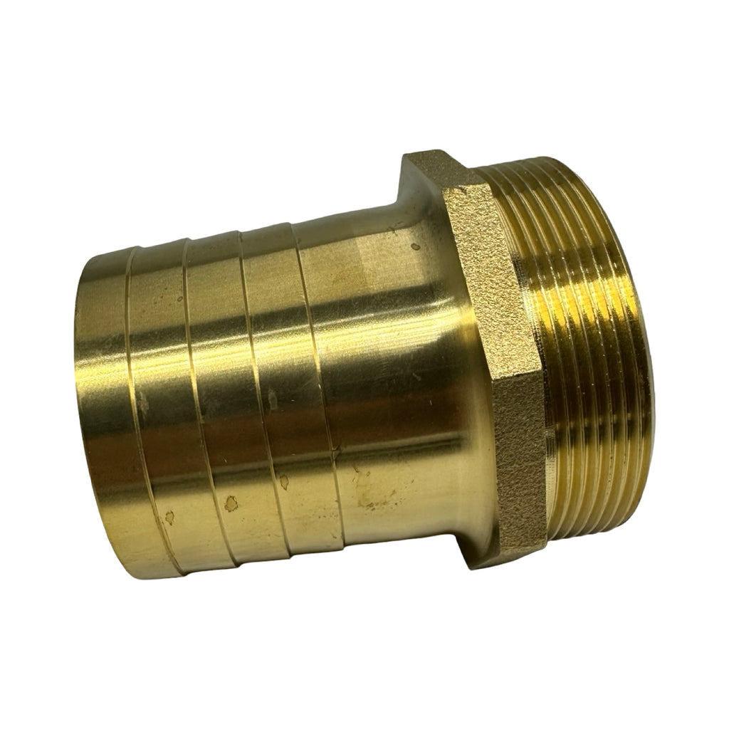 Gewinde Fitting aus Messing Schlauchtülle Schlauchstutzen mit 2 1/2 Zoll AG 63mm