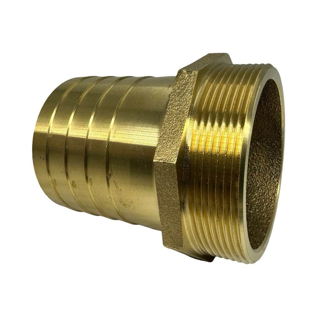 Gewinde Fitting aus Messing Schlauchtülle Schlauchstutzen mit 2 1/2 Zoll AG 63mm