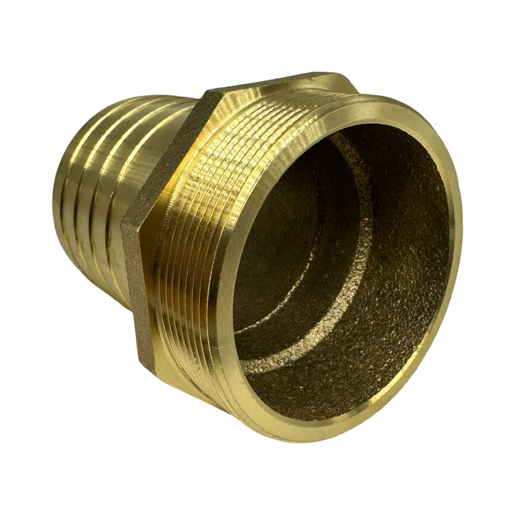 Gewinde Fitting aus Messing Schlauchtülle Schlauchstutzen mit 2 1/2 Zoll AG 63mm