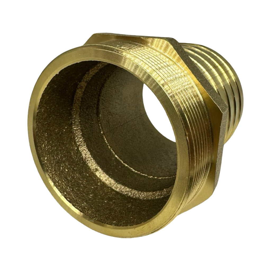 Gewinde Fitting aus Messing Schlauchtülle Schlauchstutzen mit 2 1/2 Zoll AG 63mm