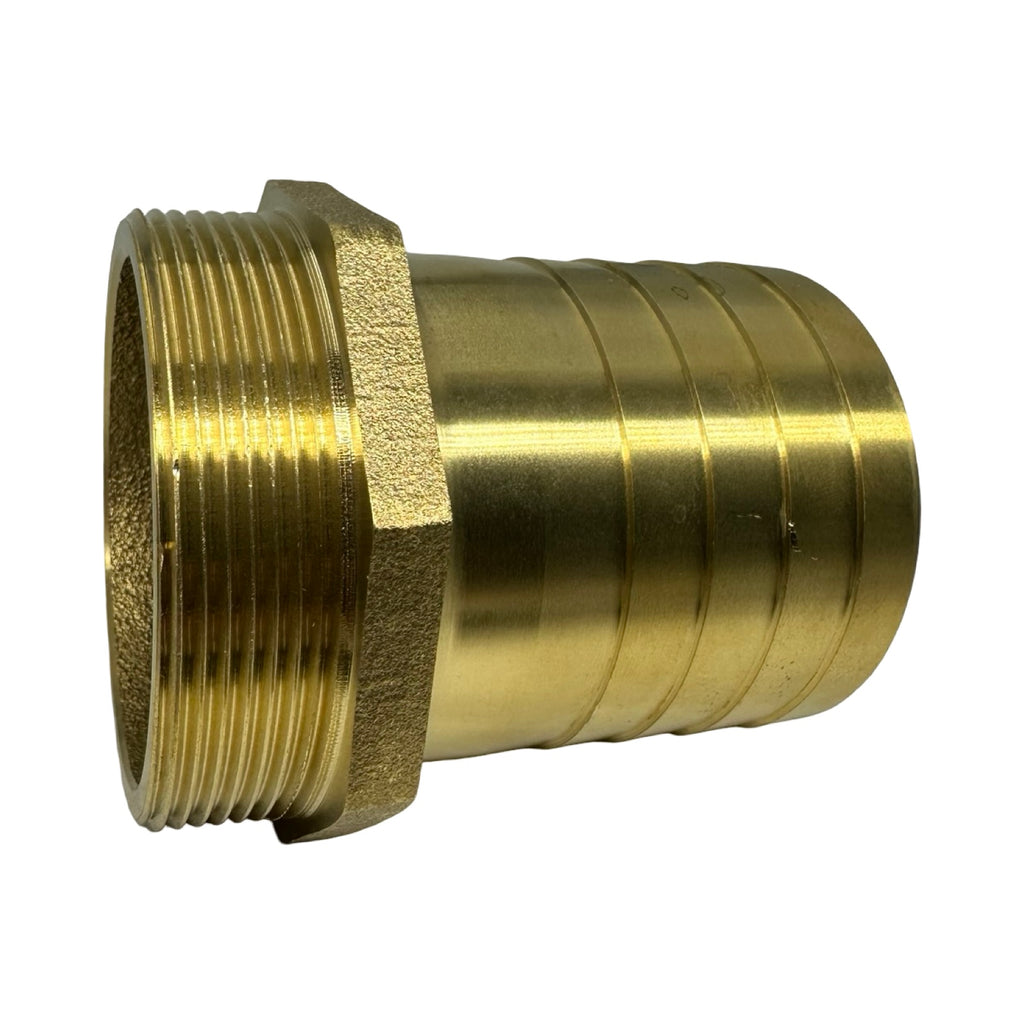 Gewinde Fitting aus Messing Schlauchtülle Schlauchstutzen mit 2 1/2 Zoll AG 63mm