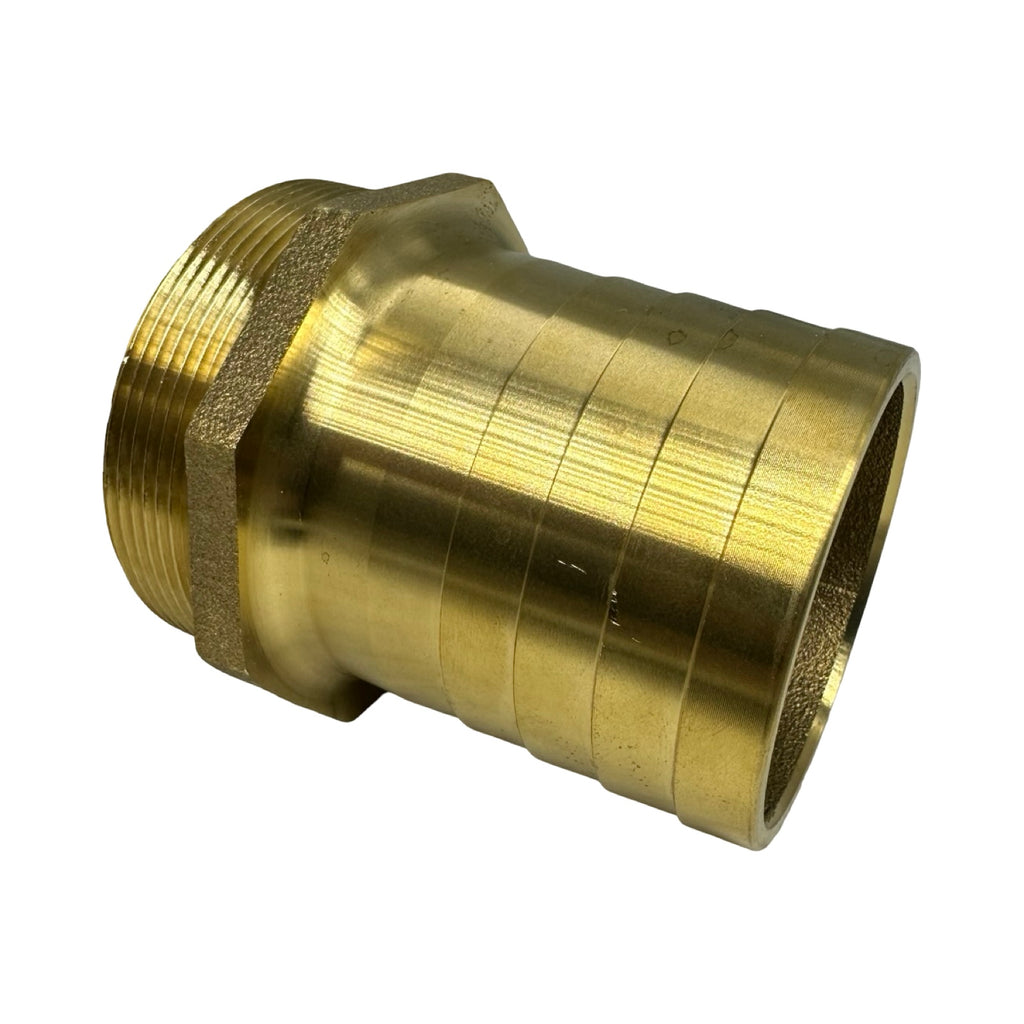 Gewinde Fitting aus Messing Schlauchtülle Schlauchstutzen mit 2 1/2 Zoll AG 63mm