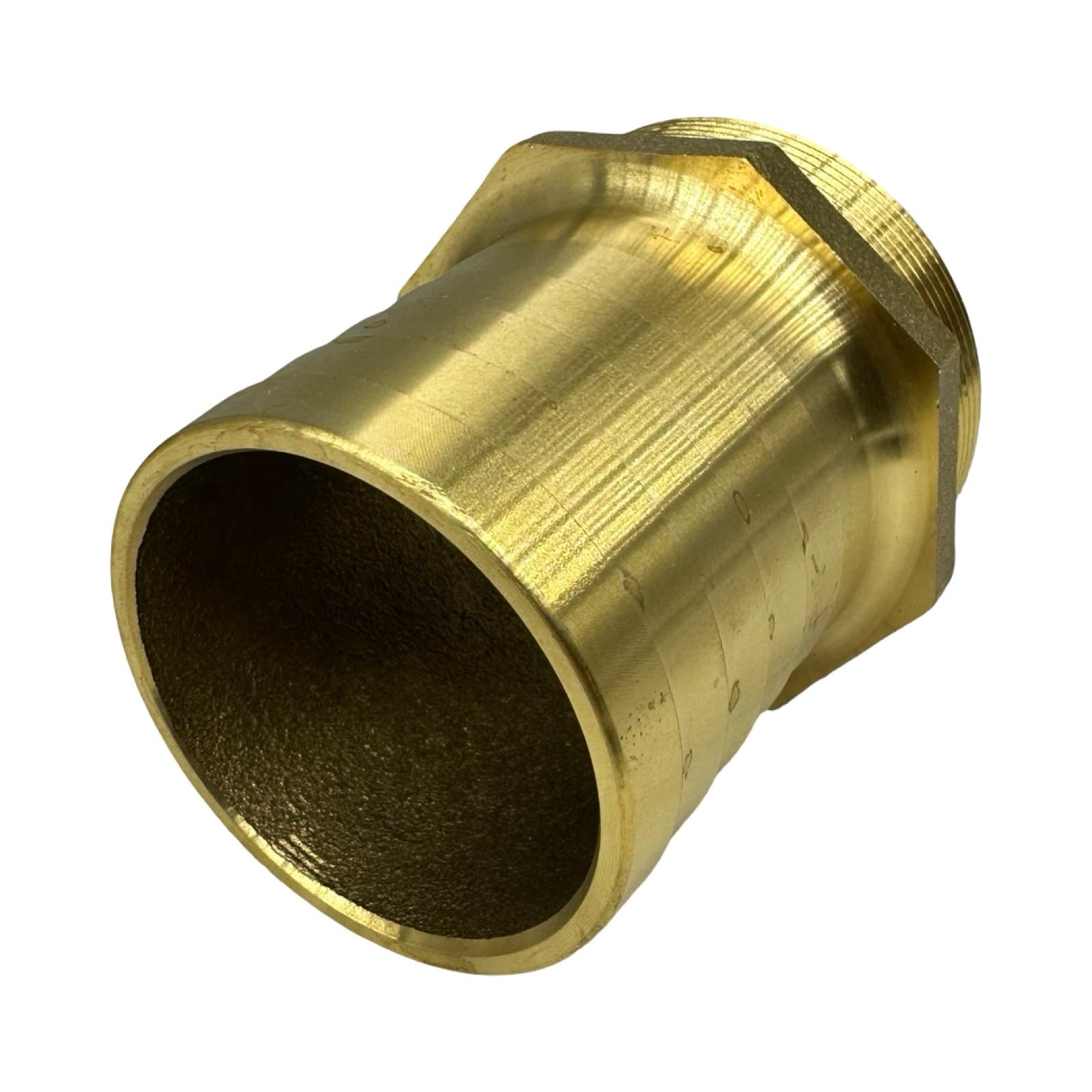 Gewinde Fitting aus Messing Schlauchtülle Schlauchstutzen mit 2 1/2 Zoll AG 63mm