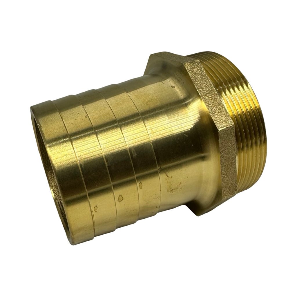 Gewinde Fitting aus Messing Schlauchtülle Schlauchstutzen mit 2 1/2 Zoll AG 63mm