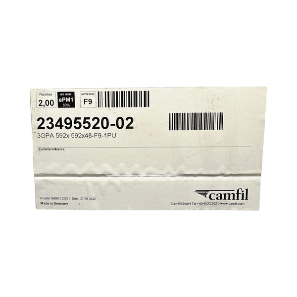 2x Camfil 3GPA 592x 592x48-F9-1PU Luftfilter F9 ePM1 80% 592x592x48 Filter