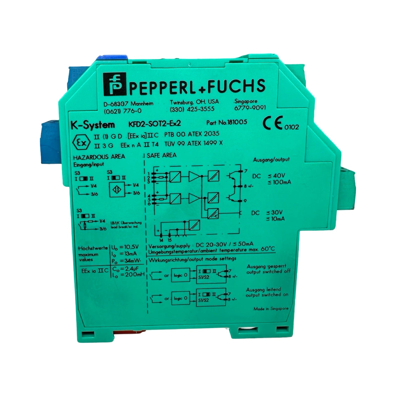 Pepperl+Fuchs KFD2-SOT2-Ex2 Trennschaltverstärker ATEX K-System
