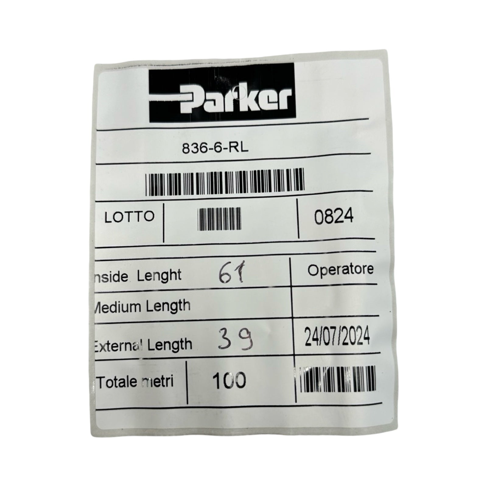 Parker 836-6-RL Pneumatikschlauch Druckluftschlauch Blau 100m Rolle