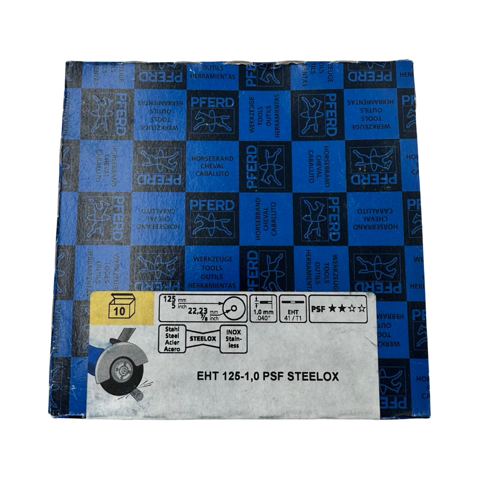 10x PFERD EHT 125-1,0 PSF STEELOX Trennscheibe 125x1,0x22,23mm INOX