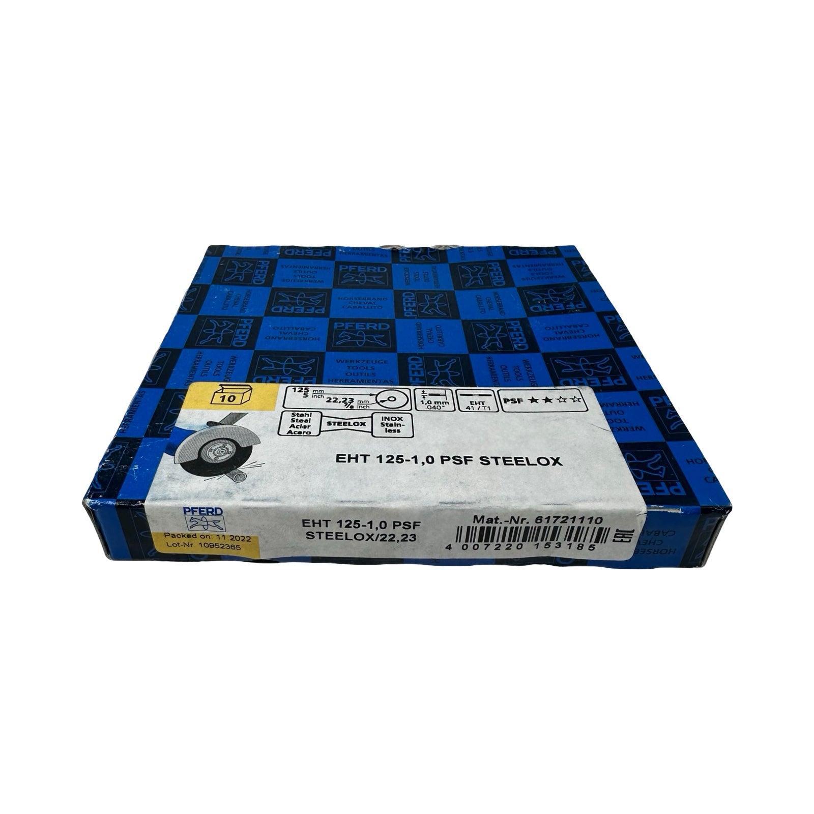 10x PFERD EHT 125-1,0 PSF STEELOX Trennscheibe 125x1,0x22,23mm INOX