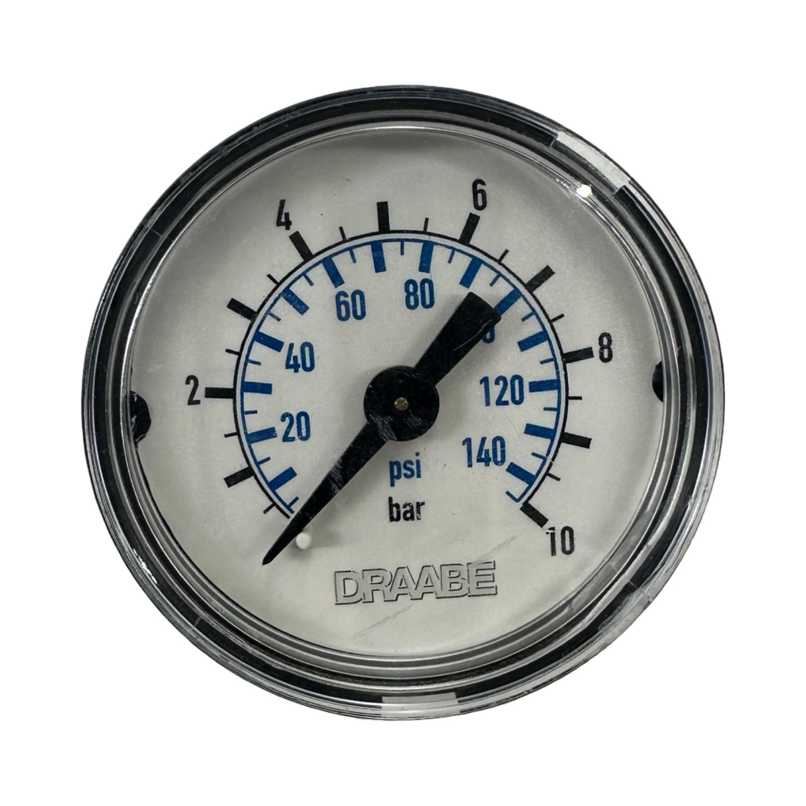 5x Draabe Manometer 0-10 bar 0-140 psi Druckanzeige Druckmesser Rundinstrument
