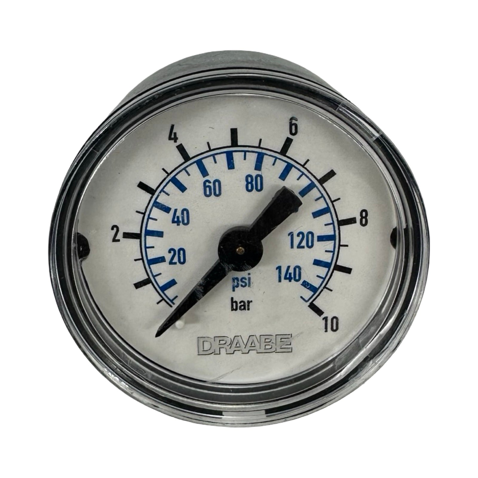 5x Draabe Manometer 0-10 bar 0-140 psi Druckanzeige Druckmesser Rundinstrument
