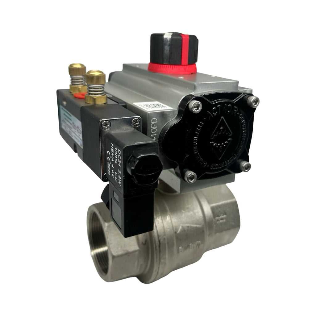 Econ DN50 Kugelhahn Pneumatikventil Fig.7902 5/2 Wegeventil PN40 24V DC