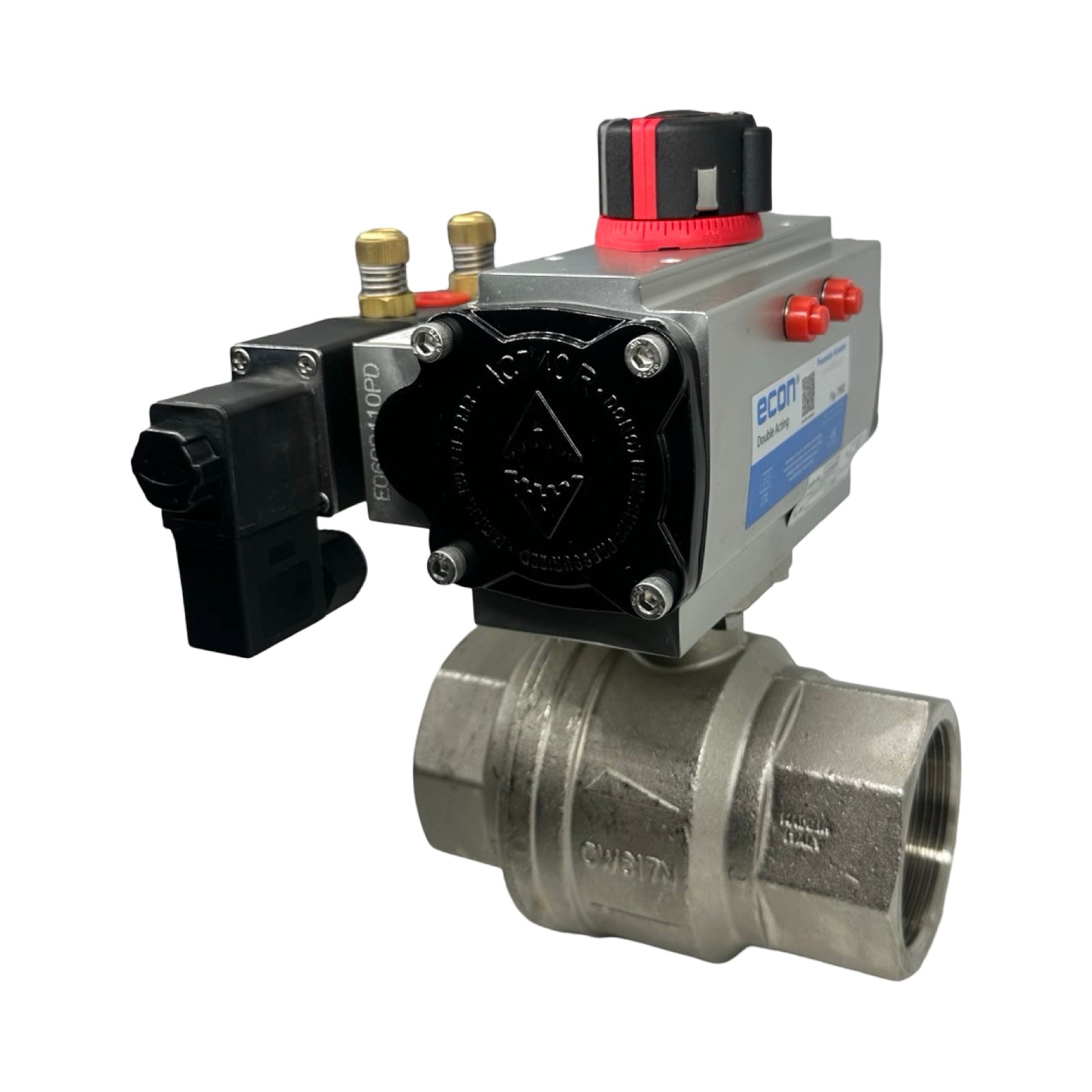 Econ DN50 Kugelhahn Pneumatikventil Fig.7902 5/2 Wegeventil PN40 24V DC