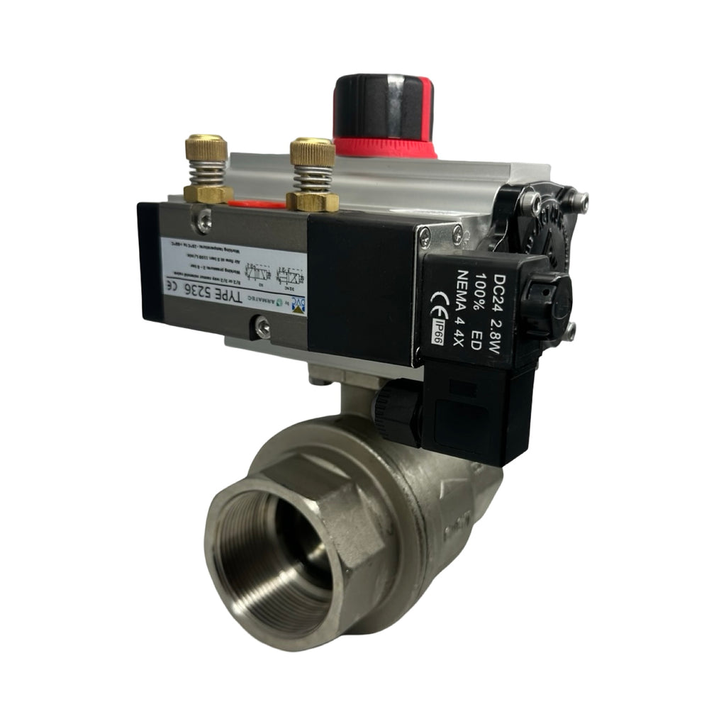 Econ DN50 Kugelhahn Pneumatikventil Fig.7902 5/2 Wegeventil PN40 24V DC