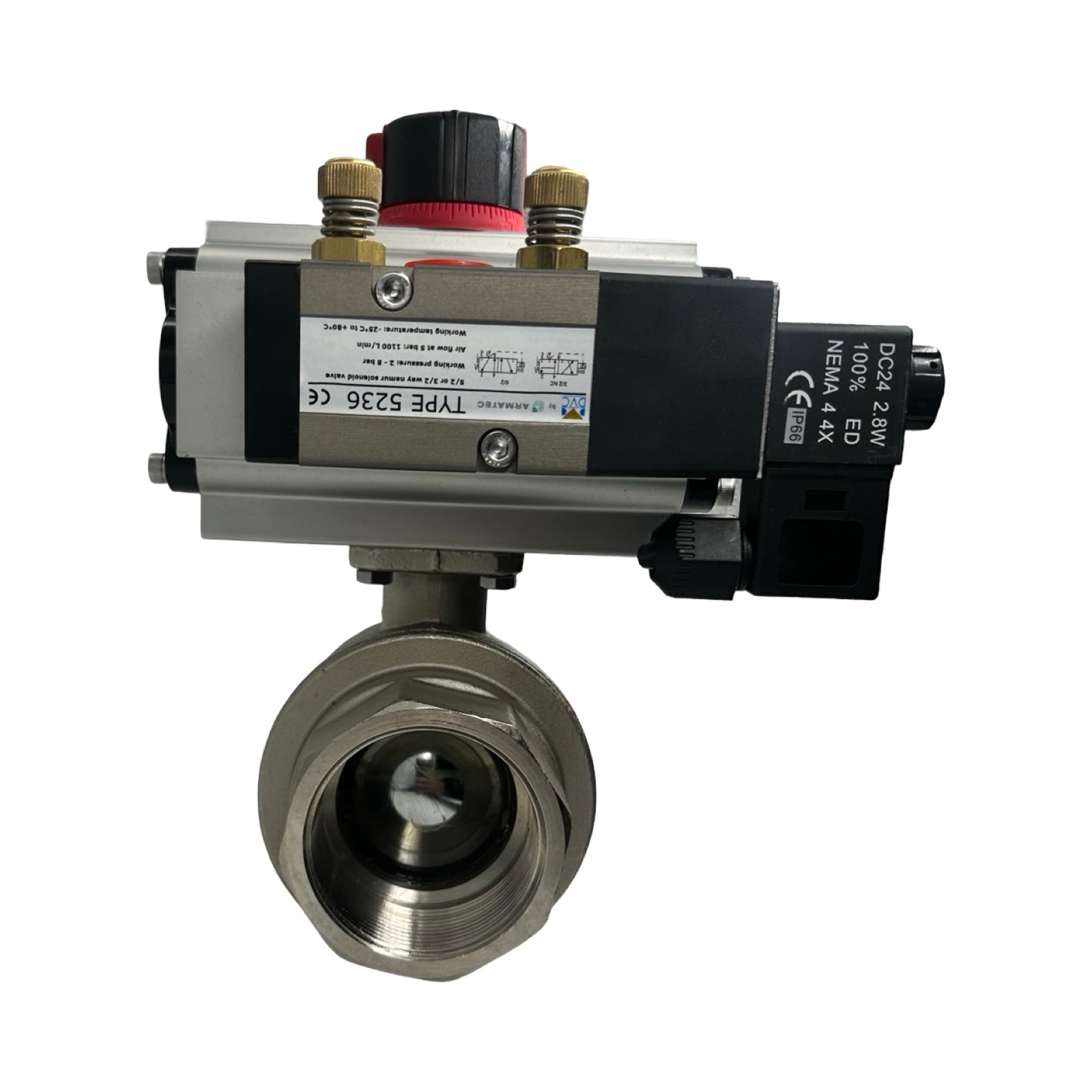 Econ DN50 Kugelhahn Pneumatikventil Fig.7902 5/2 Wegeventil PN40 24V DC