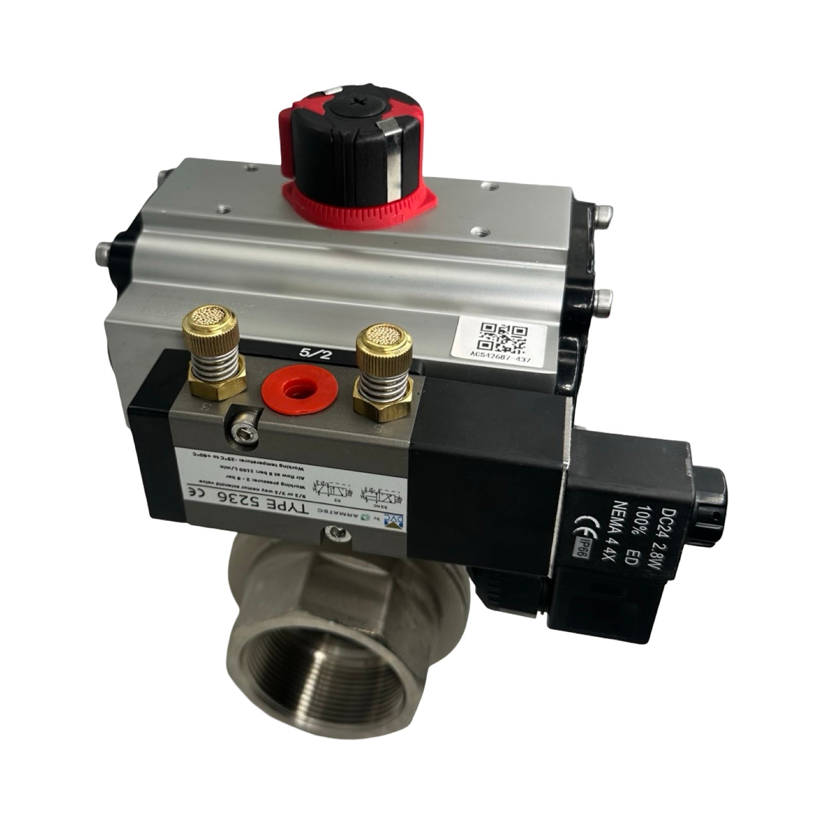 Econ DN50 Kugelhahn Pneumatikventil Fig.7902 5/2 Wegeventil PN40 24V DC