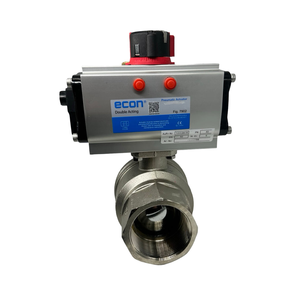 Econ DN50 Kugelhahn Pneumatikventil Fig.7902 5/2 Wegeventil PN40 24V DC
