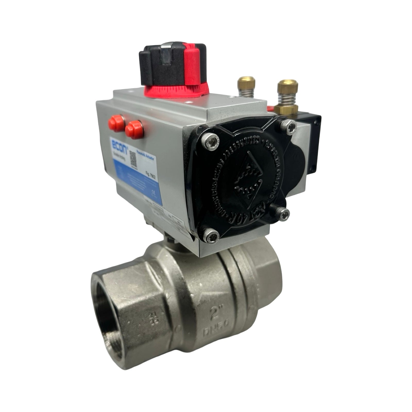 Econ DN50 Kugelhahn Pneumatikventil Fig.7902 5/2 Wegeventil PN40 24V DC