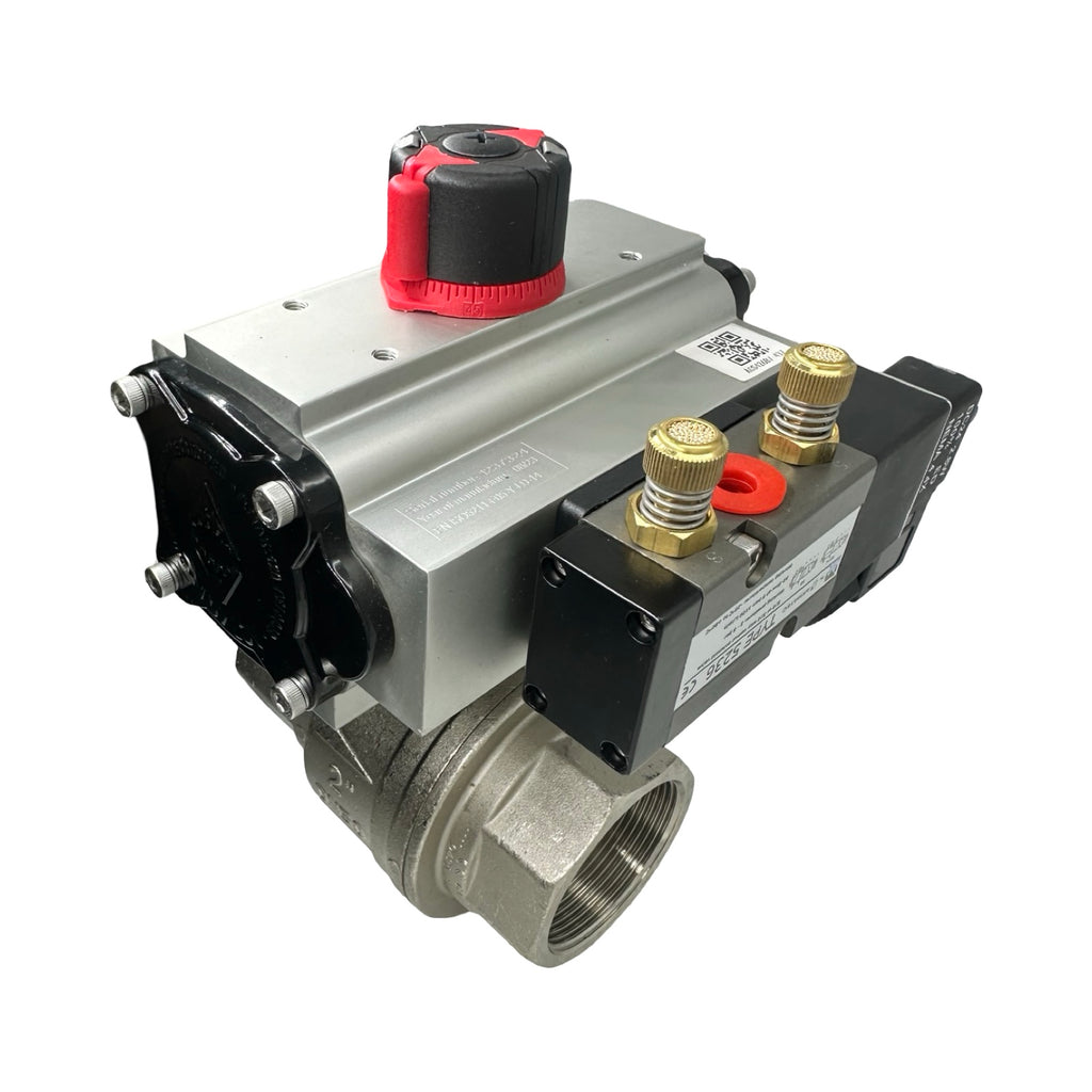 Econ DN50 Kugelhahn Pneumatikventil Fig.7902 5/2 Wegeventil PN40 24V DC
