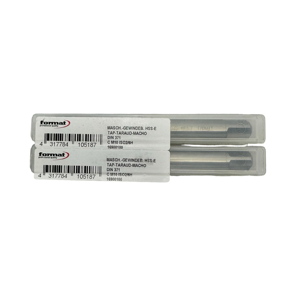 2x FORMAT M10 Maschinengewindebohrer HSS-E DIN371 ISO2/6H Spiralbohrer