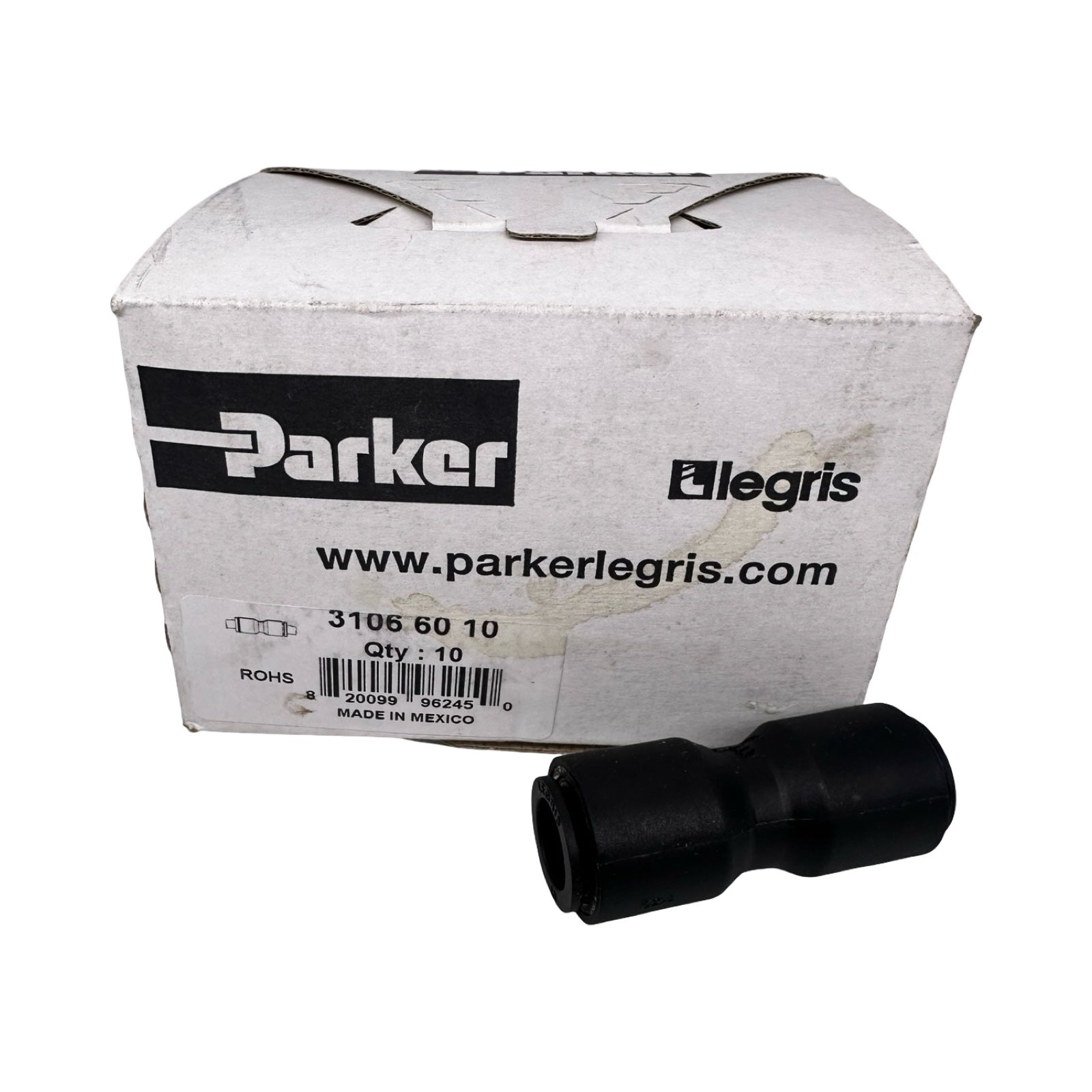 10x Parker Legris 31066010 Pneumatik Steckverbinder Reduzierverbinder