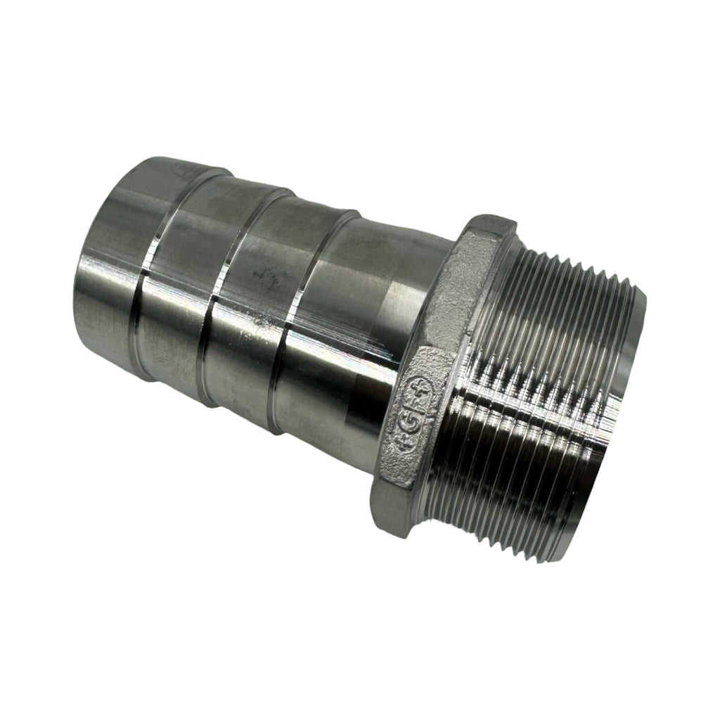 GF+ Edelstahl Schlauchtülle AG Außengewinde Hose Barb Fitting für 50mm Schlauch