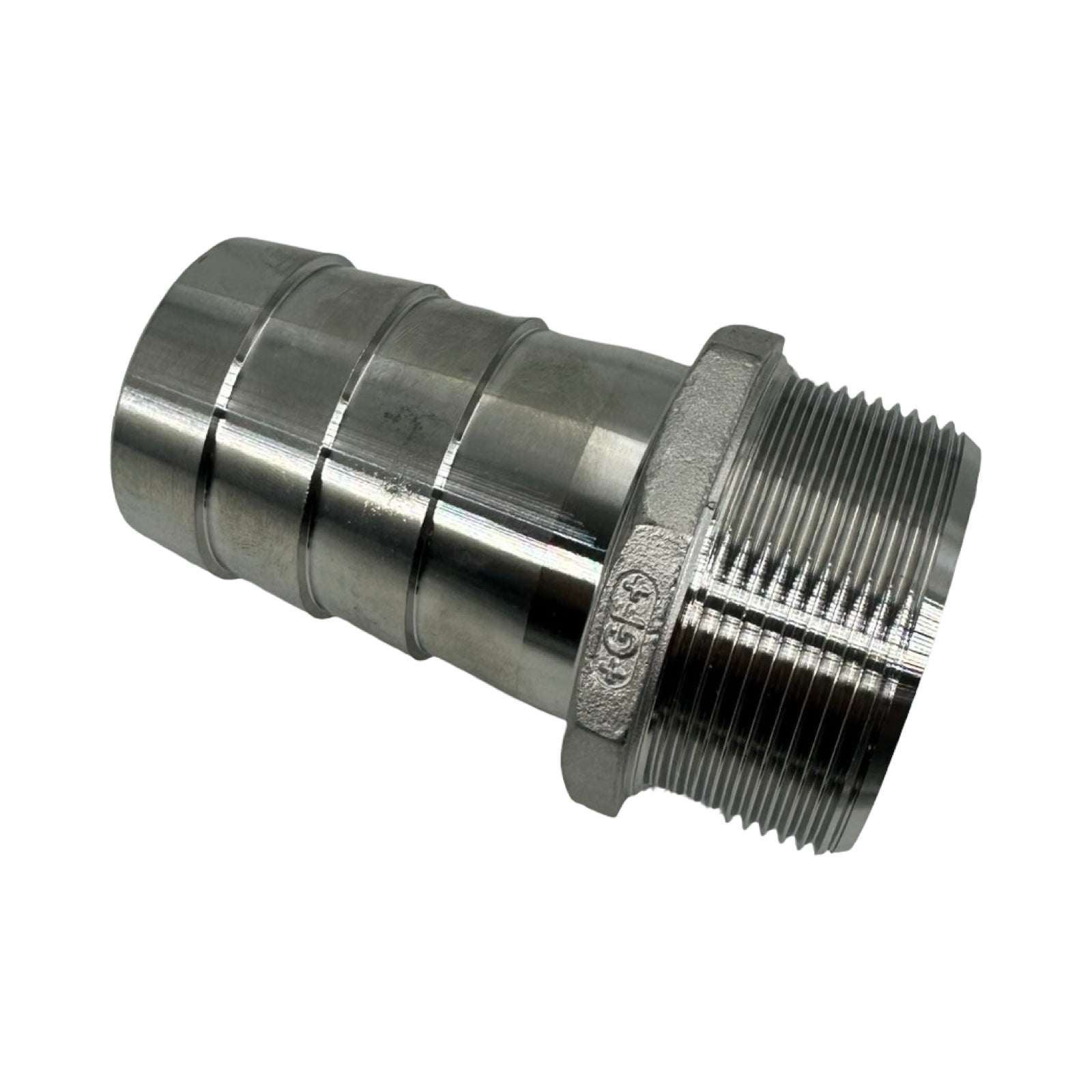 GF+ Edelstahl Schlauchtülle AG Außengewinde Hose Barb Fitting für 50mm Schlauch