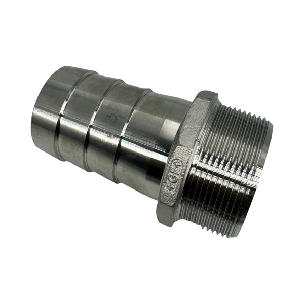 GF+ Edelstahl Schlauchtülle AG Außengewinde Hose Barb Fitting für 50mm Schlauch