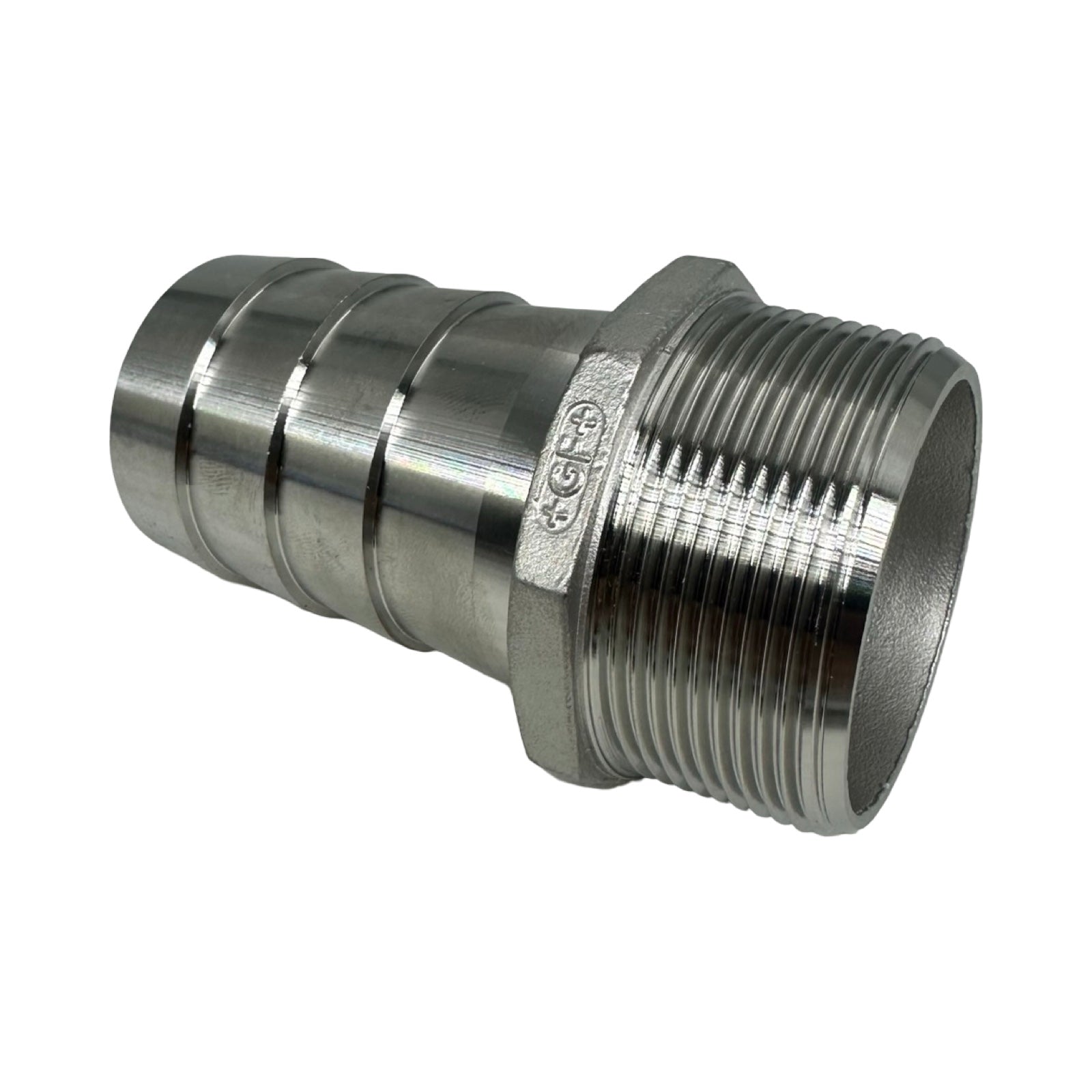 GF+ Edelstahl Schlauchtülle AG Außengewinde Hose Barb Fitting für 50mm Schlauch
