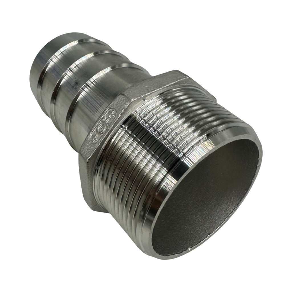 GF+ Edelstahl Schlauchtülle AG Außengewinde Hose Barb Fitting für 50mm Schlauch