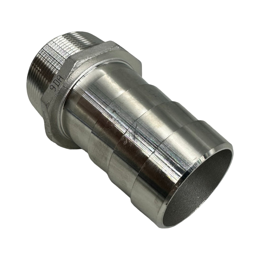GF+ Edelstahl Schlauchtülle AG Außengewinde Hose Barb Fitting für 50mm Schlauch