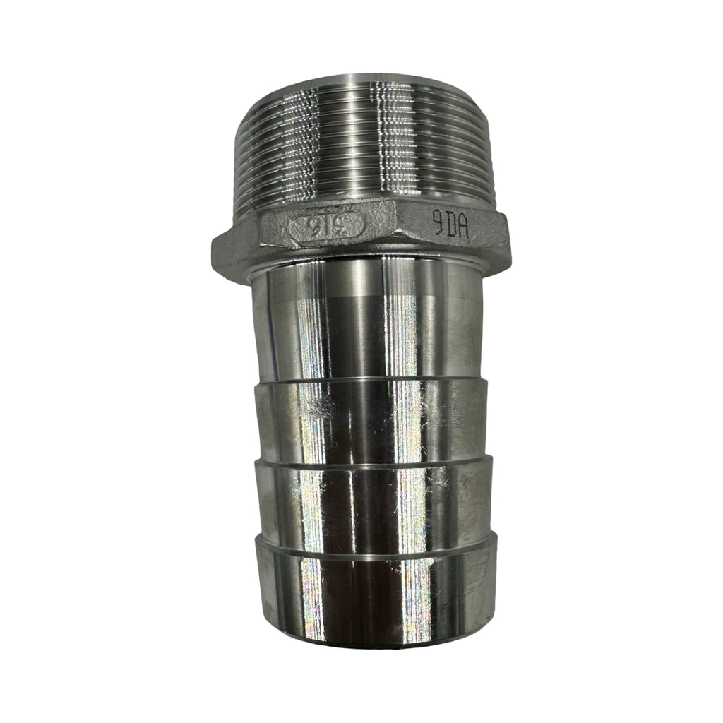 GF+ Edelstahl Schlauchtülle AG Außengewinde Hose Barb Fitting für 50mm Schlauch