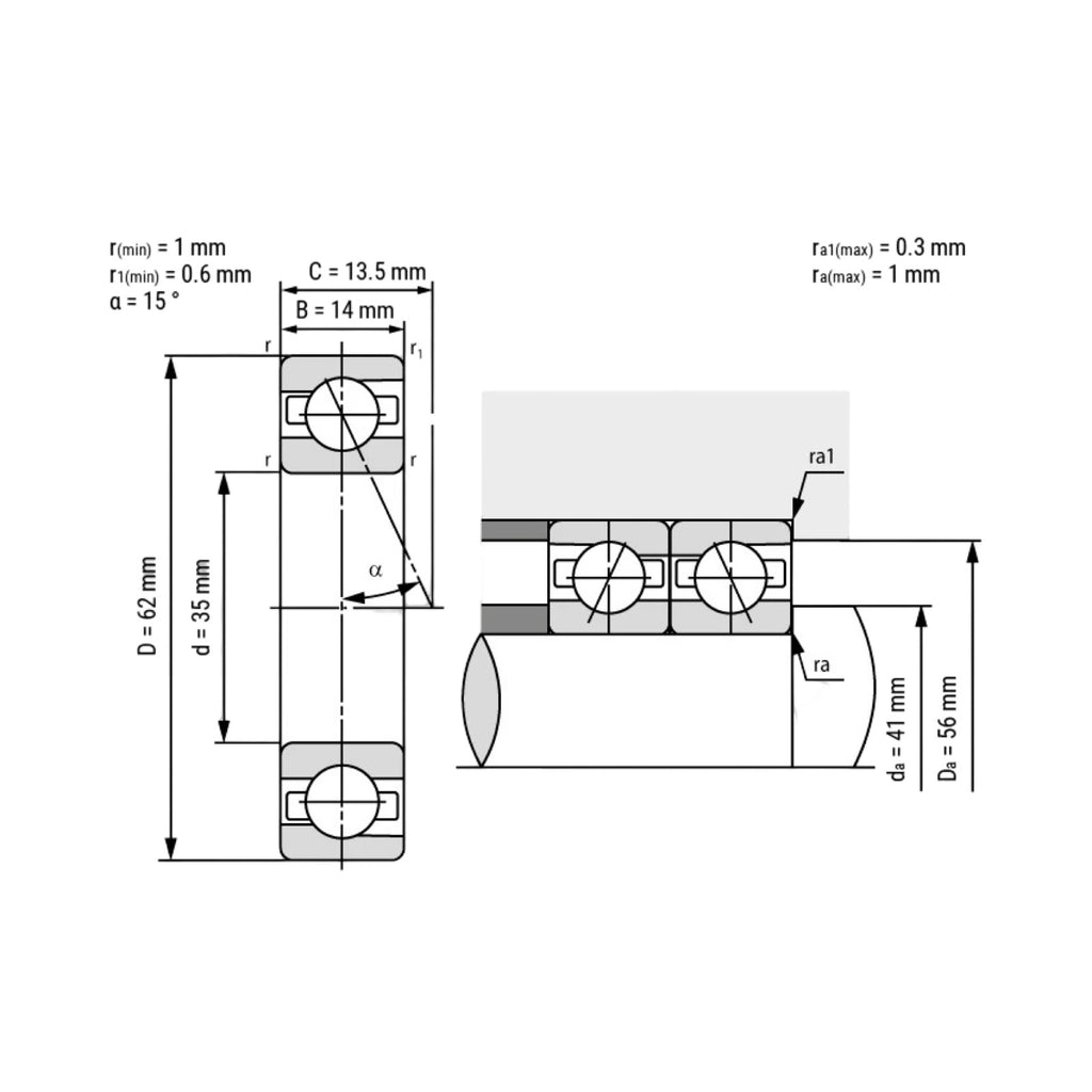 FAG B7007-E-T-P4S-UL Hochpräzisions Schrägkugellager Spindellager CNC