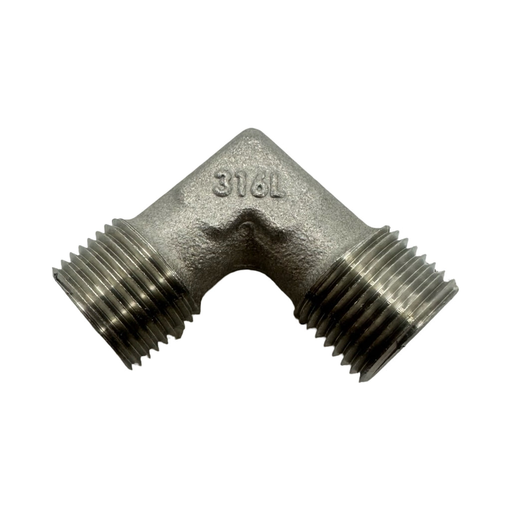 2x Parker Legris 18020800 Winkel Einschraubverschraubung Edelstahl