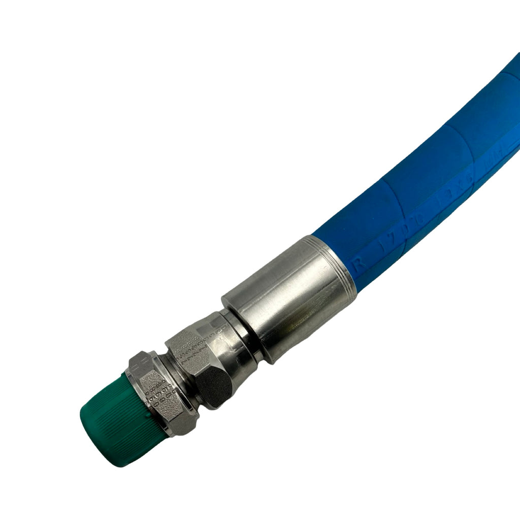 MS FR3TE-12 Edelstahl Hygieneschlauch DN19 71cm Industrieschlauch Blau