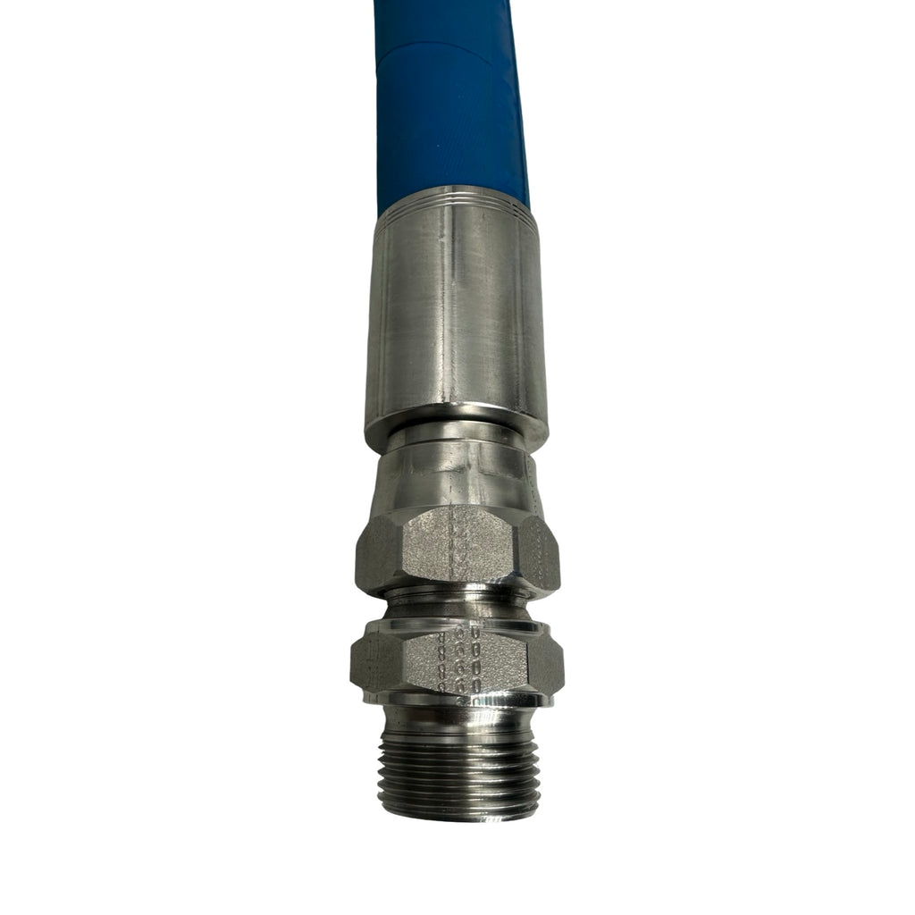 MS FR3TE-12 Edelstahl Hygieneschlauch DN19 71cm Industrieschlauch Blau