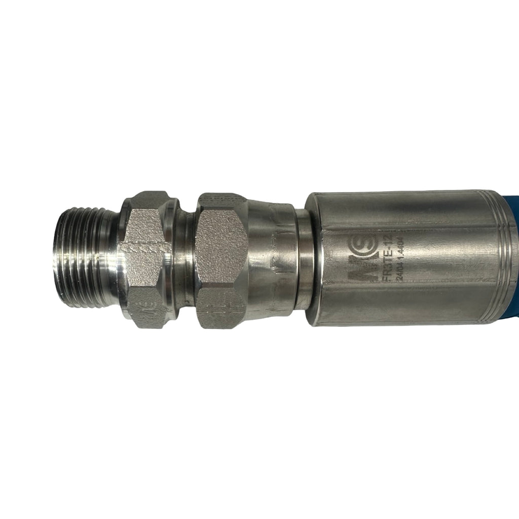 MS FR3TE-12 Edelstahl Hygieneschlauch DN19 71cm Industrieschlauch Blau