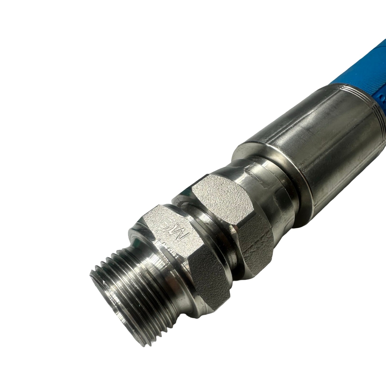 MS FR3TE-12 Edelstahl Hygieneschlauch DN19 71cm Industrieschlauch Blau