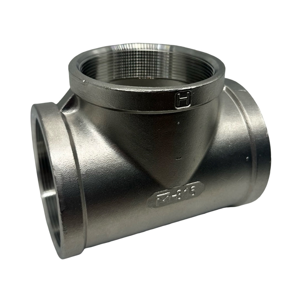 T-Stück NR130-3/VA Edelstahl 3 Zoll Innengewinde IG Rohrfitting Neu