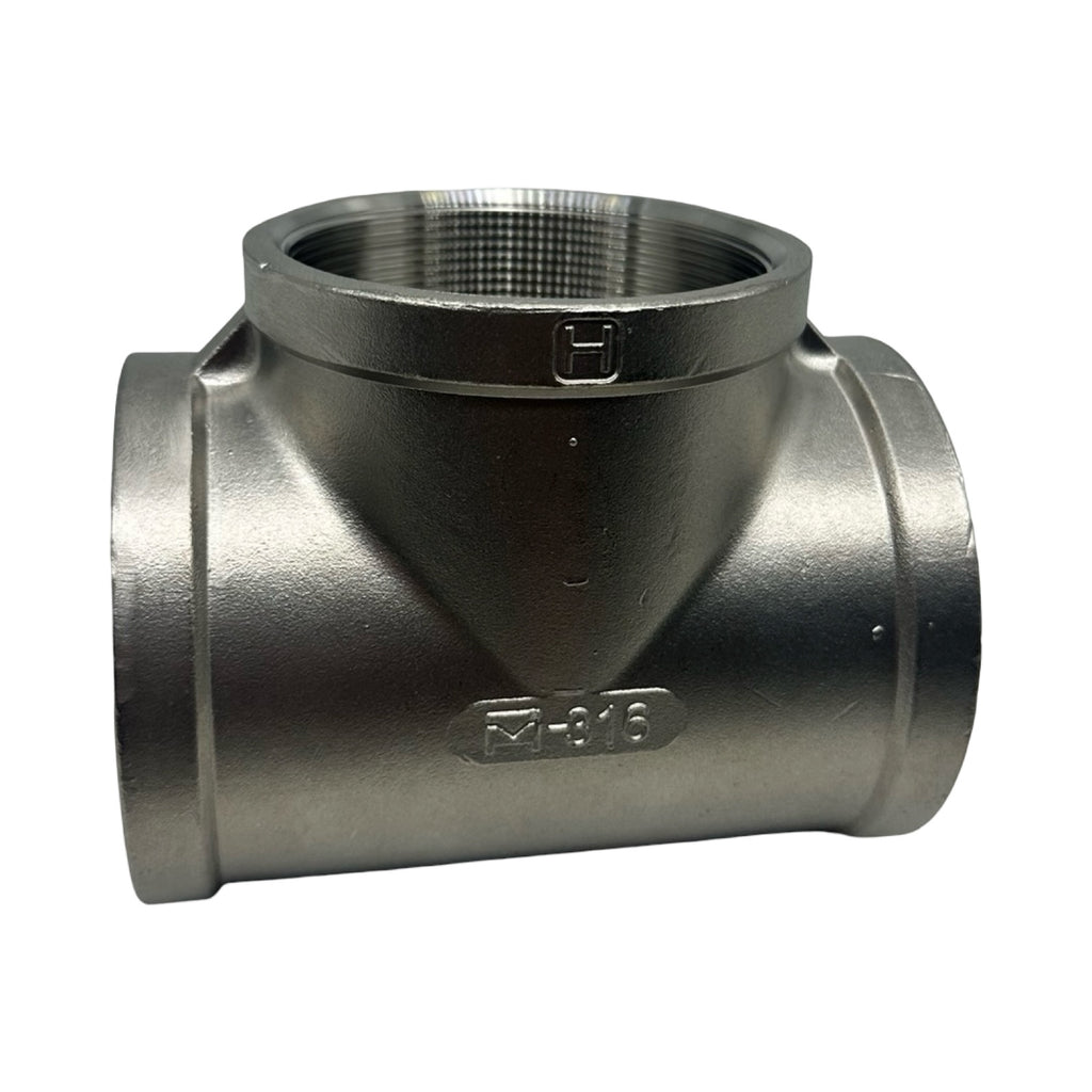 T-Stück NR130-3/VA Edelstahl 3 Zoll Innengewinde IG Rohrfitting Neu