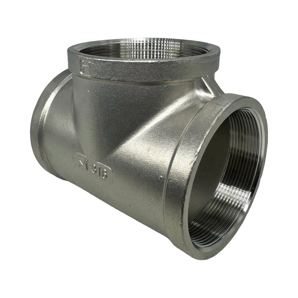 T-Stück NR130-3/VA Edelstahl 3 Zoll Innengewinde IG Rohrfitting Neu
