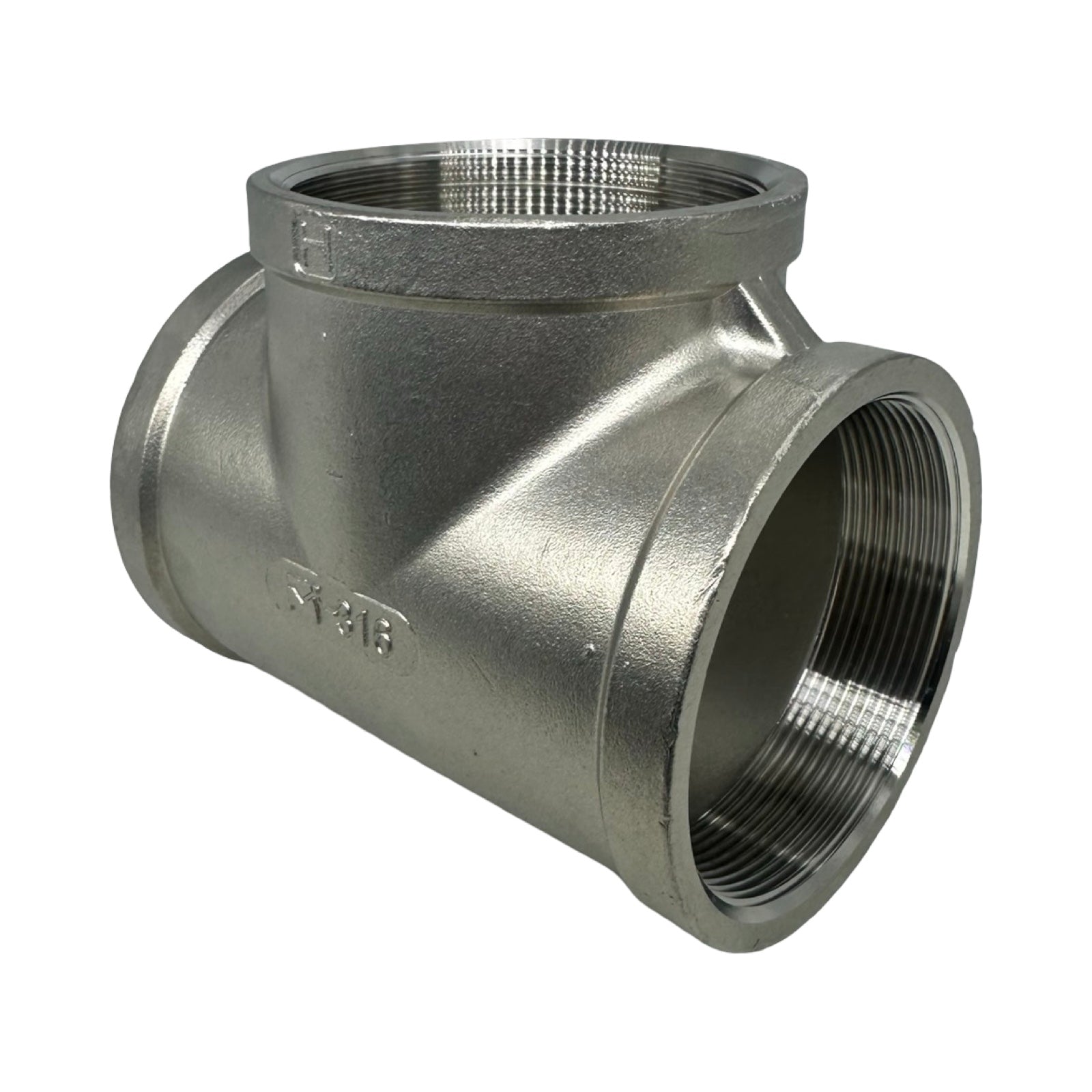 T-Stück NR130-3/VA Edelstahl 3 Zoll Innengewinde IG Rohrfitting Neu
