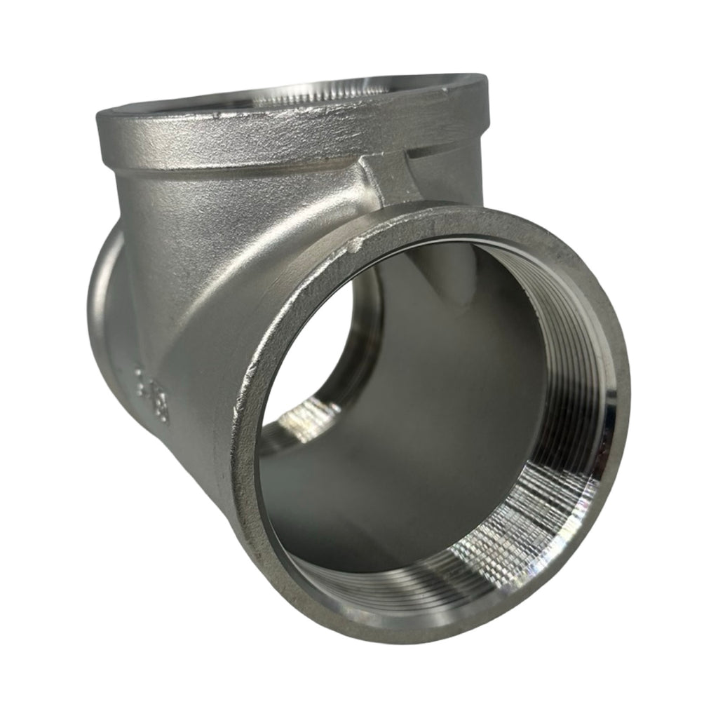 T-Stück NR130-3/VA Edelstahl 3 Zoll Innengewinde IG Rohrfitting Neu