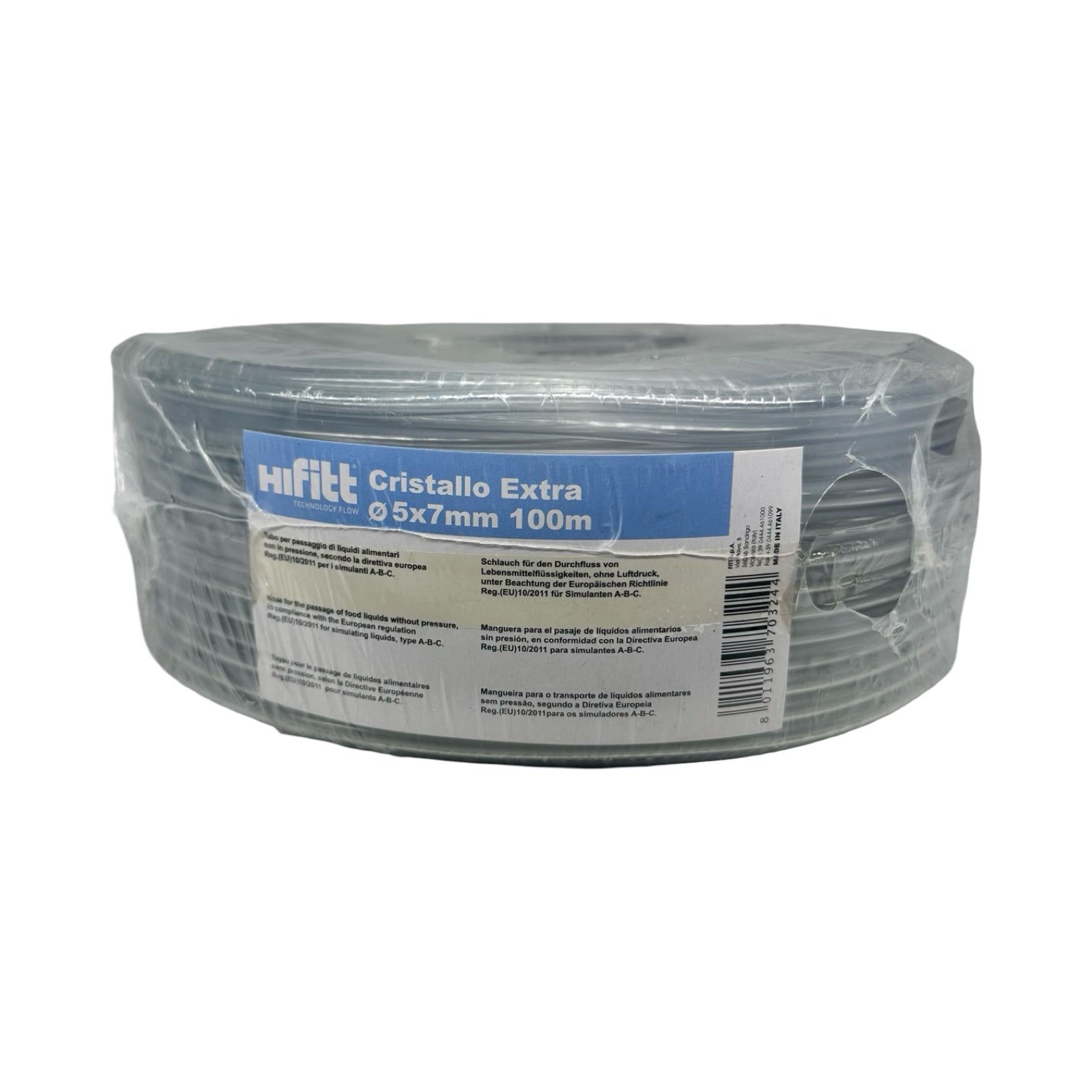 Hiflex Cristallo Extra PVC Schlauch 5x7mm 100m lebensmittelecht transparent