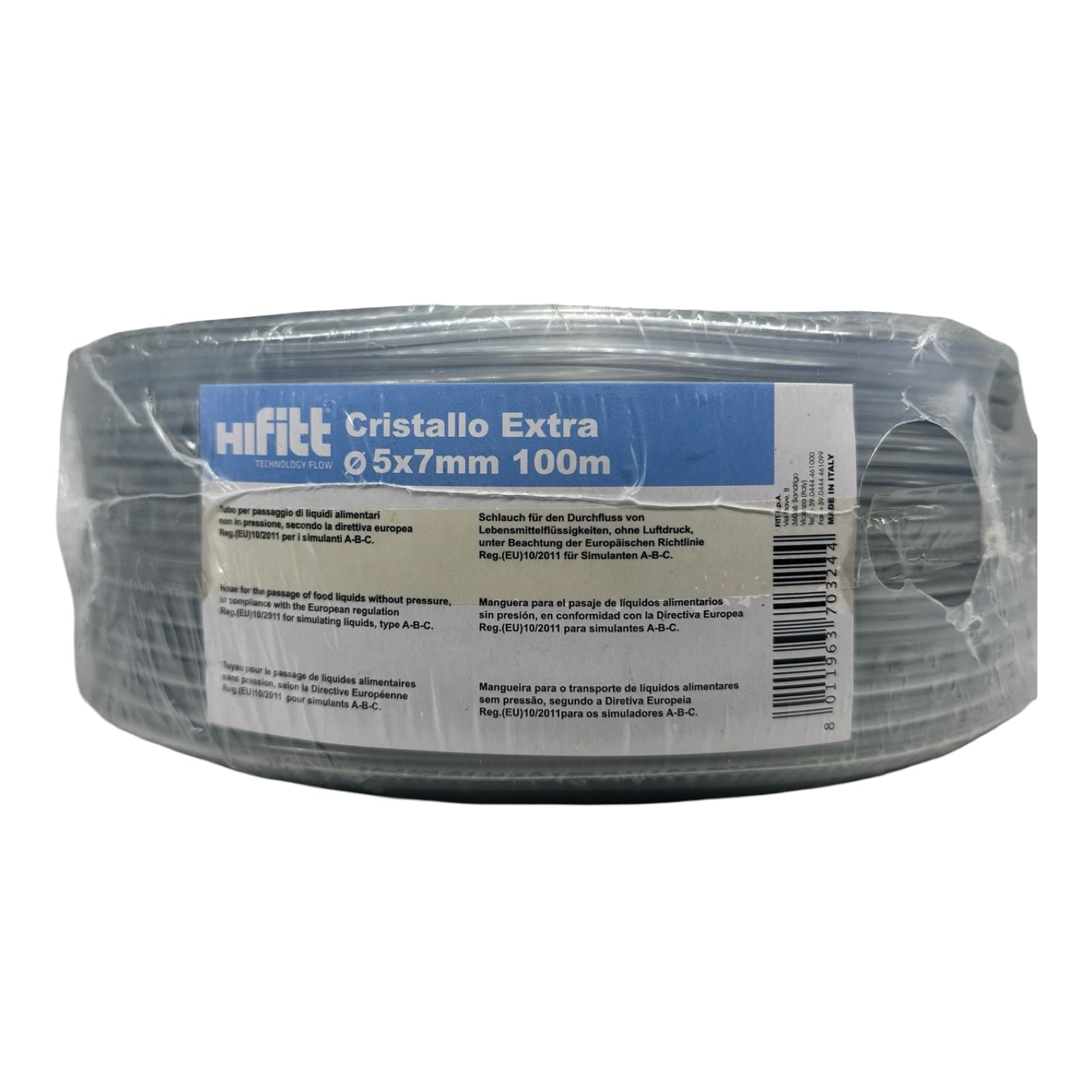 Hiflex Cristallo Extra PVC Schlauch 5x7mm 100m lebensmittelecht transparent