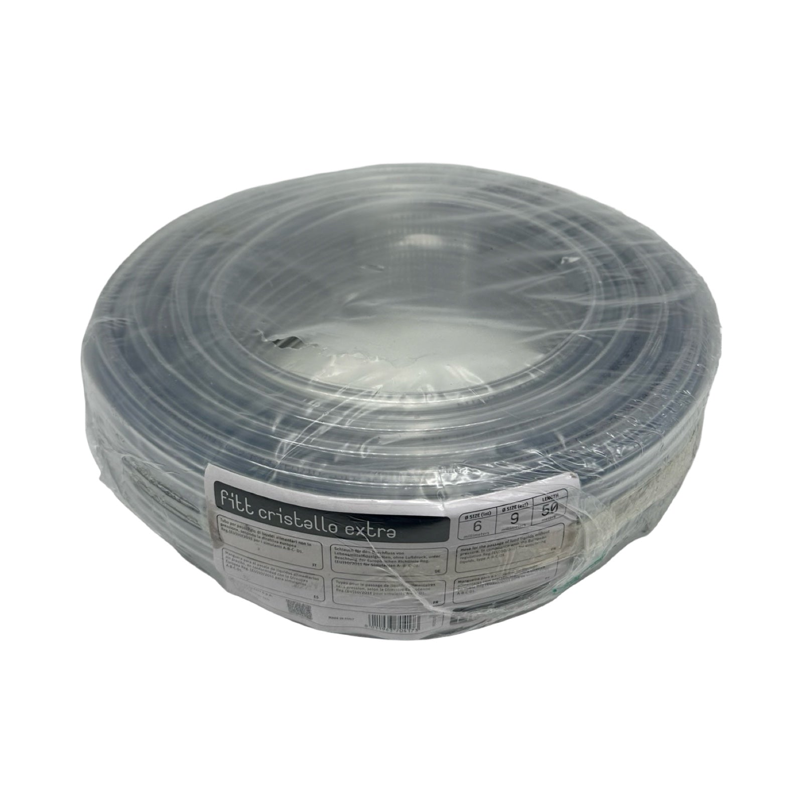 FITT Cristallo Extra PVC Schlauch 6x9mm 50m lebensmittelecht transparent klar