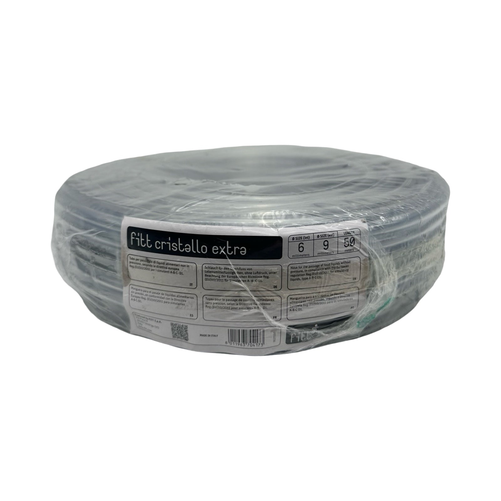 FITT Cristallo Extra PVC Schlauch 6x9mm 50m lebensmittelecht transparent klar
